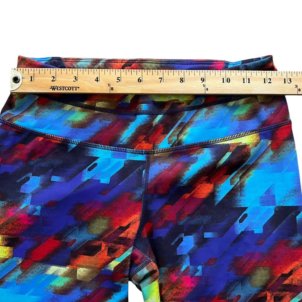 Athleta Pants Women's Size S Athletic Capri Leggings Colorburst Sonar Yoga - Picture 6 of 13